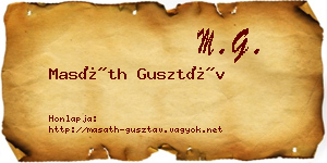 Masáth Gusztáv névjegykártya